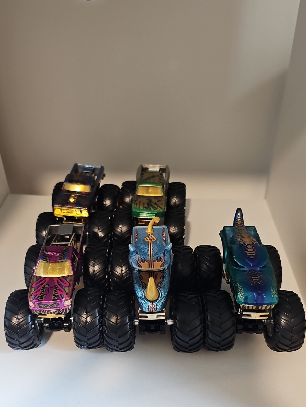 Metallic Blue & Purple Kids Monster Truck Toy Duo